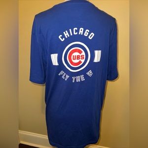 Short Sleeve Chicago Cubs Baseball 47 Brand T-Shirt Sz XL blue Fly The W.